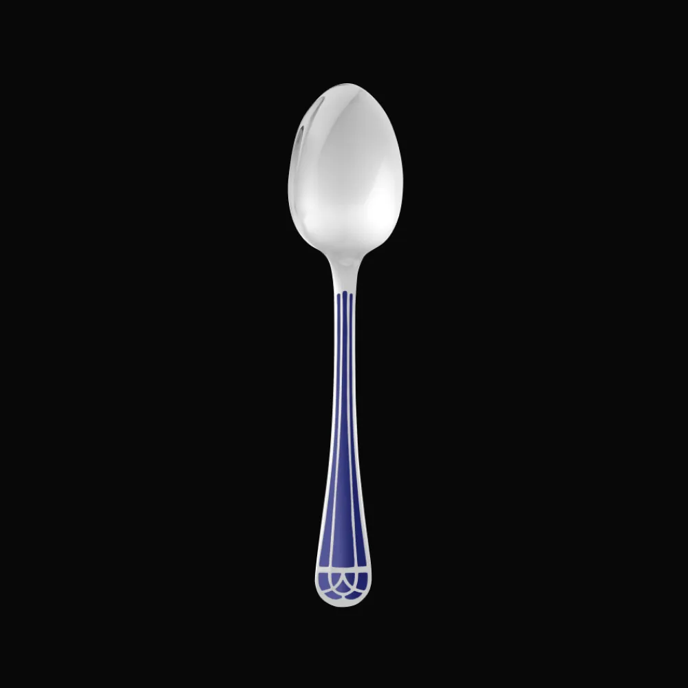 Christofle Silver-Plated Table Spoon - Marbled Blue
