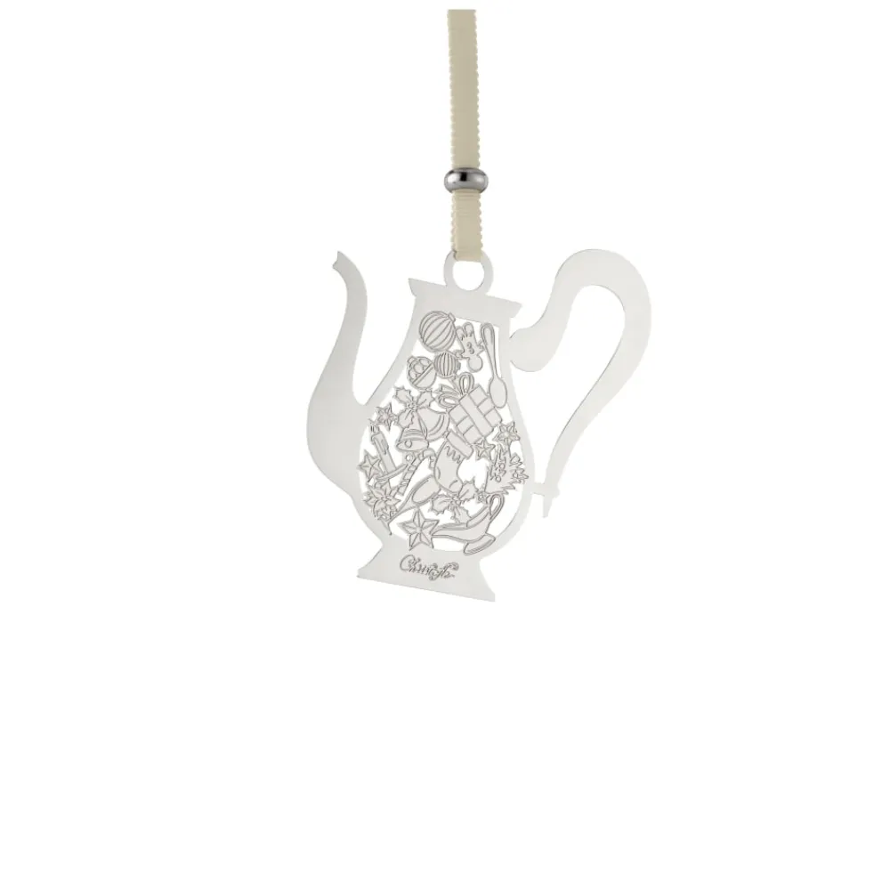 Christofle Silver-Plated Teapot Ornament - 2024