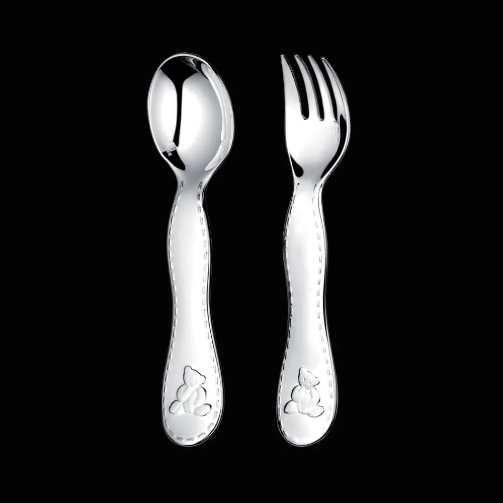 Christofle Silver-Plated Two-Piece Baby Flatware Set