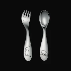 Christofle Silver-Plated Two-Piece Baby Flatware Set