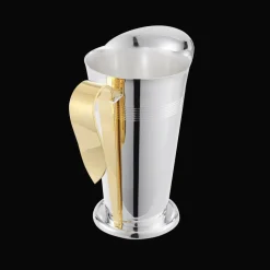 Christofle Silver-plated Water Pitcher with Gilded Handle