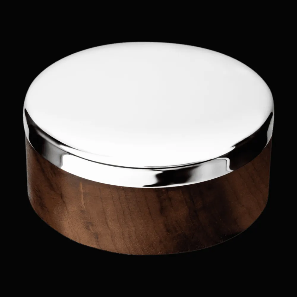 Christofle Small Wood Silver-Plated Box - 3 15/16 in. (8 cm)