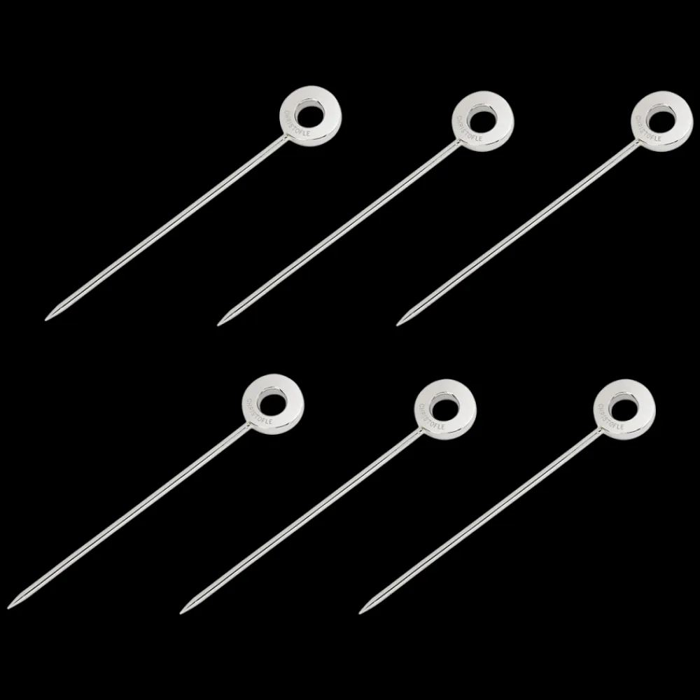 Christofle Stainless Steel Cocktail Picks, Set of 6