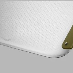 Christofle Stainless Steel Imperial Green Handle Rectangular Tray - 13 x 9 in