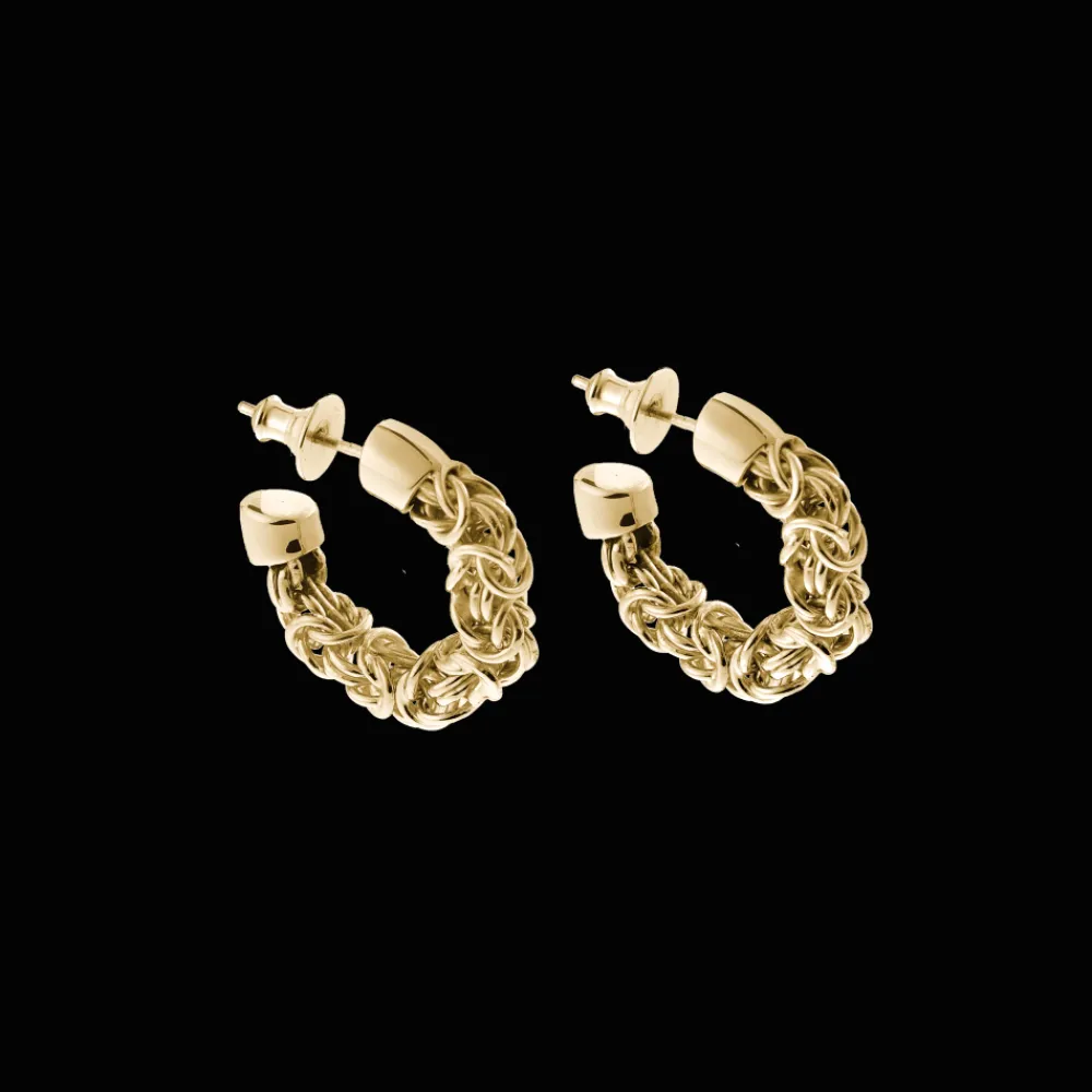 Christofle Sterling Silver Gilded 18 carats Hoop earrings