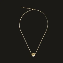 Christofle Sterling Silver Gilded 24 carats Pendant Necklace