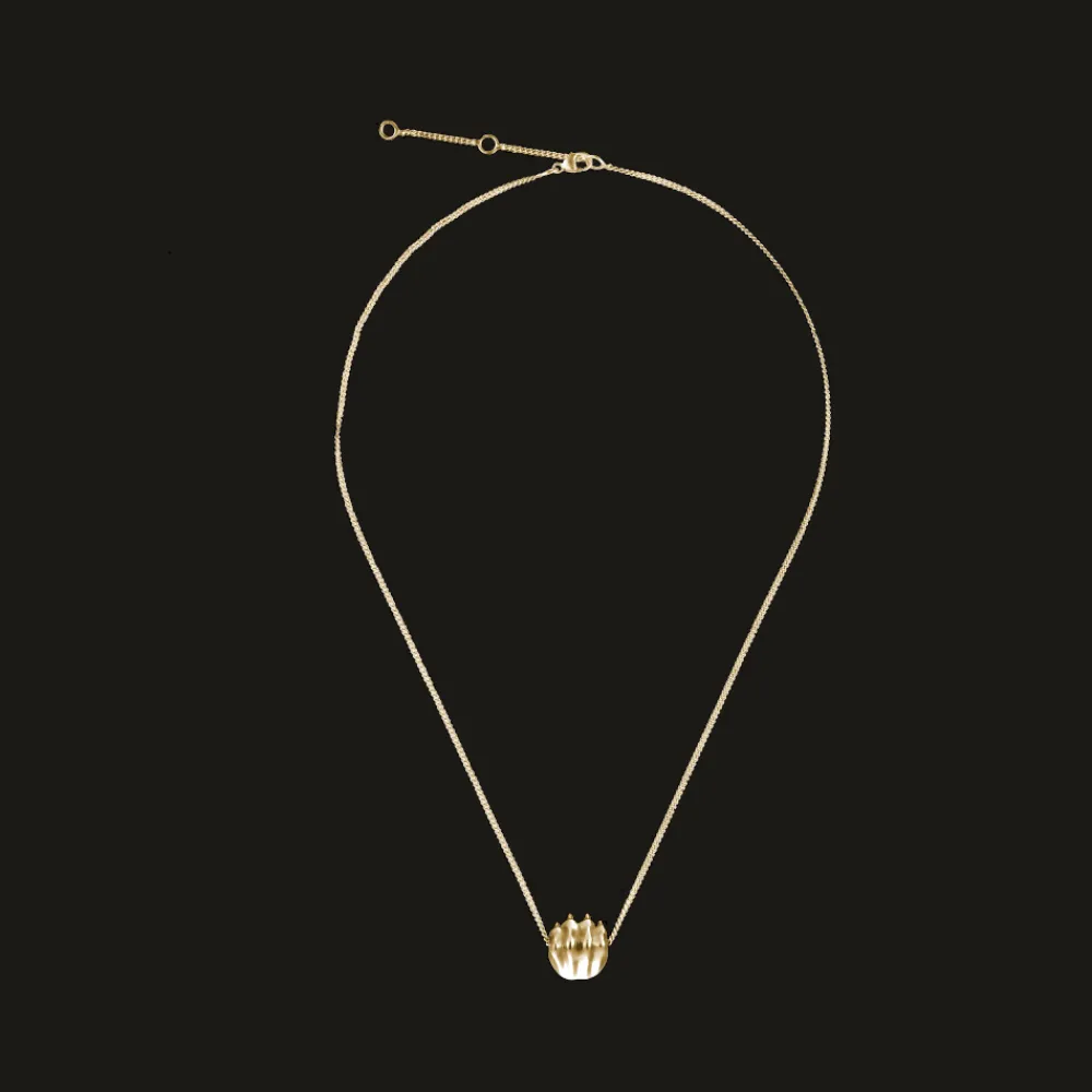 Christofle Sterling Silver Gilded 24 carats Pendant Necklace