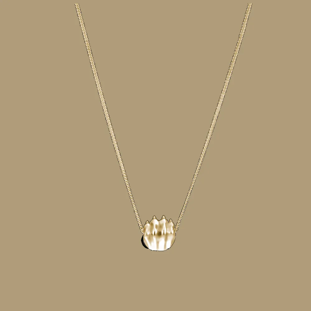 Christofle Sterling Silver Gilded 24 carats Pendant Necklace