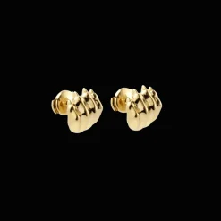Christofle Sterling-Silver Gilded 24 carats Stud Earrings