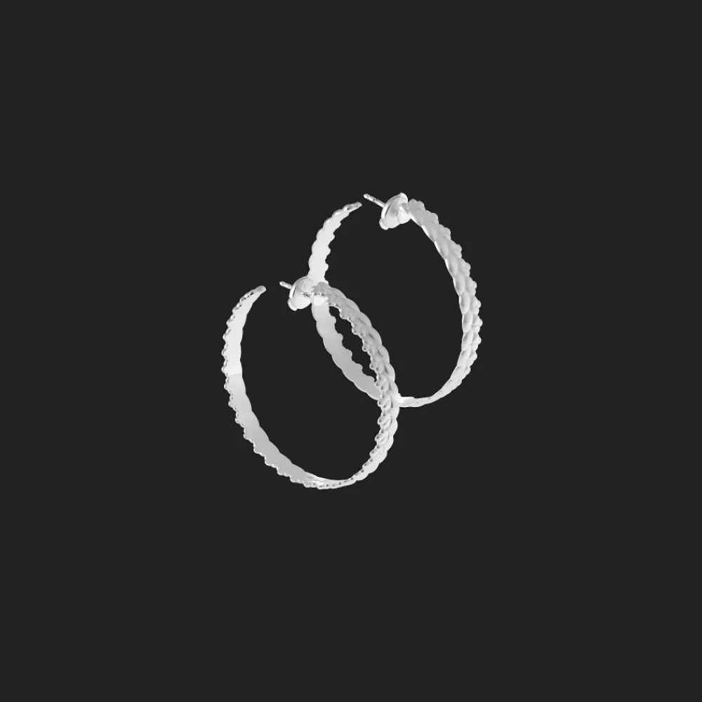 Christofle Sterling Silver Hoop Earrings