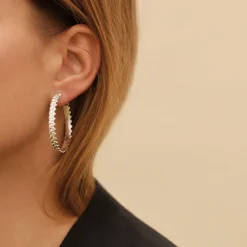 Christofle Sterling Silver Hoop Earrings