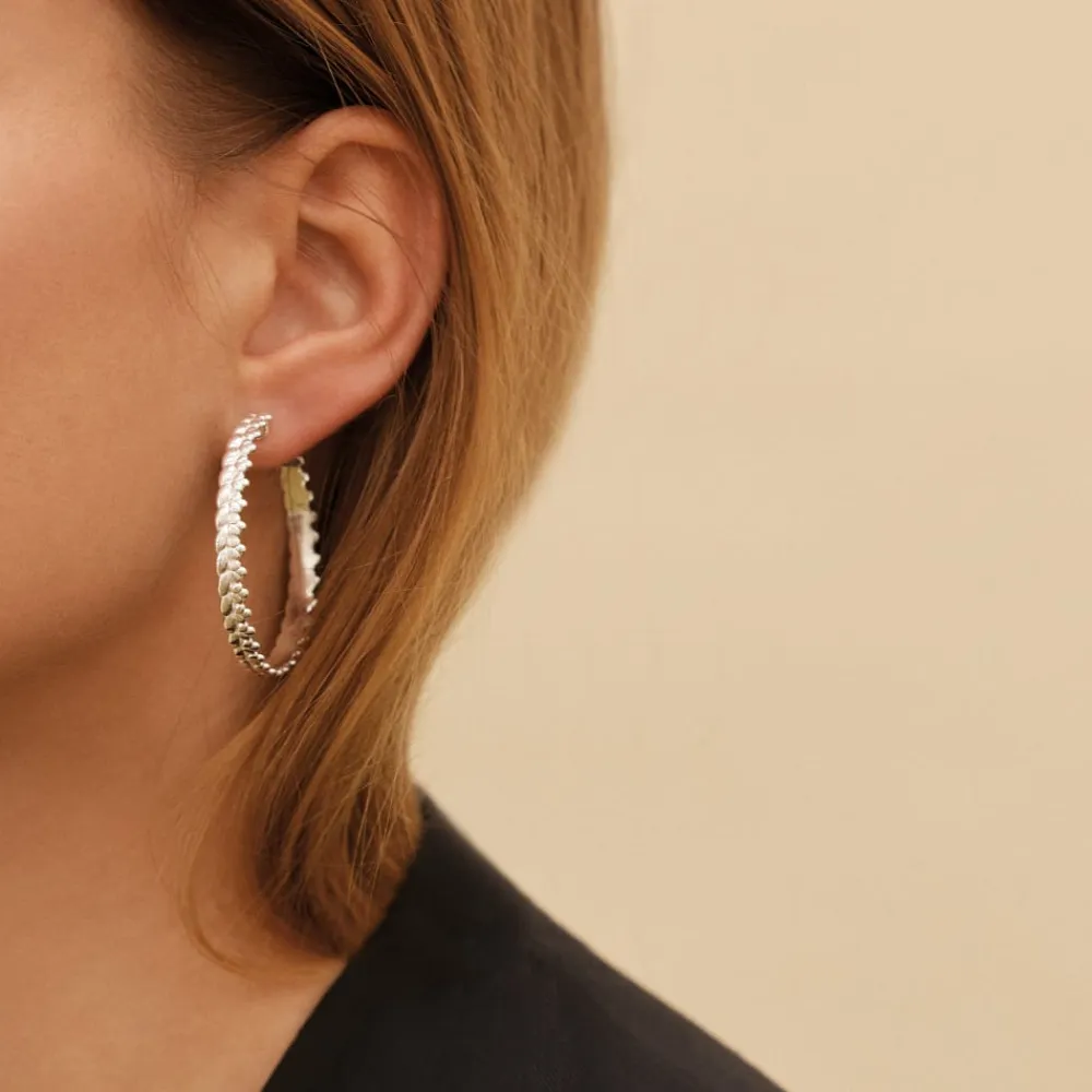 Christofle Sterling Silver Hoop Earrings