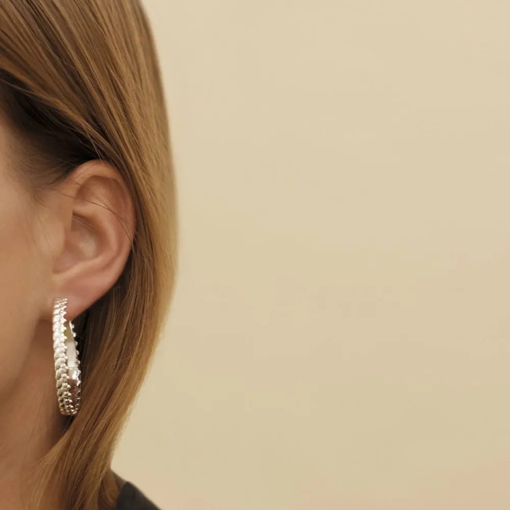 Christofle Sterling Silver Hoop Earrings