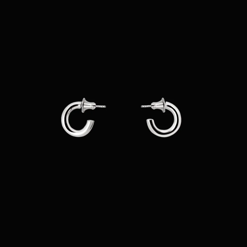 Christofle Sterling Silver Medium Hoop Earrings