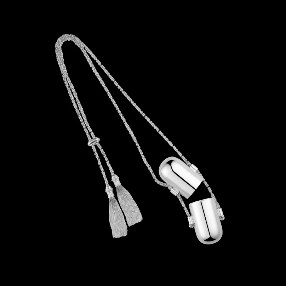 Christofle Sterling Silver Necklace Lipstick Box
