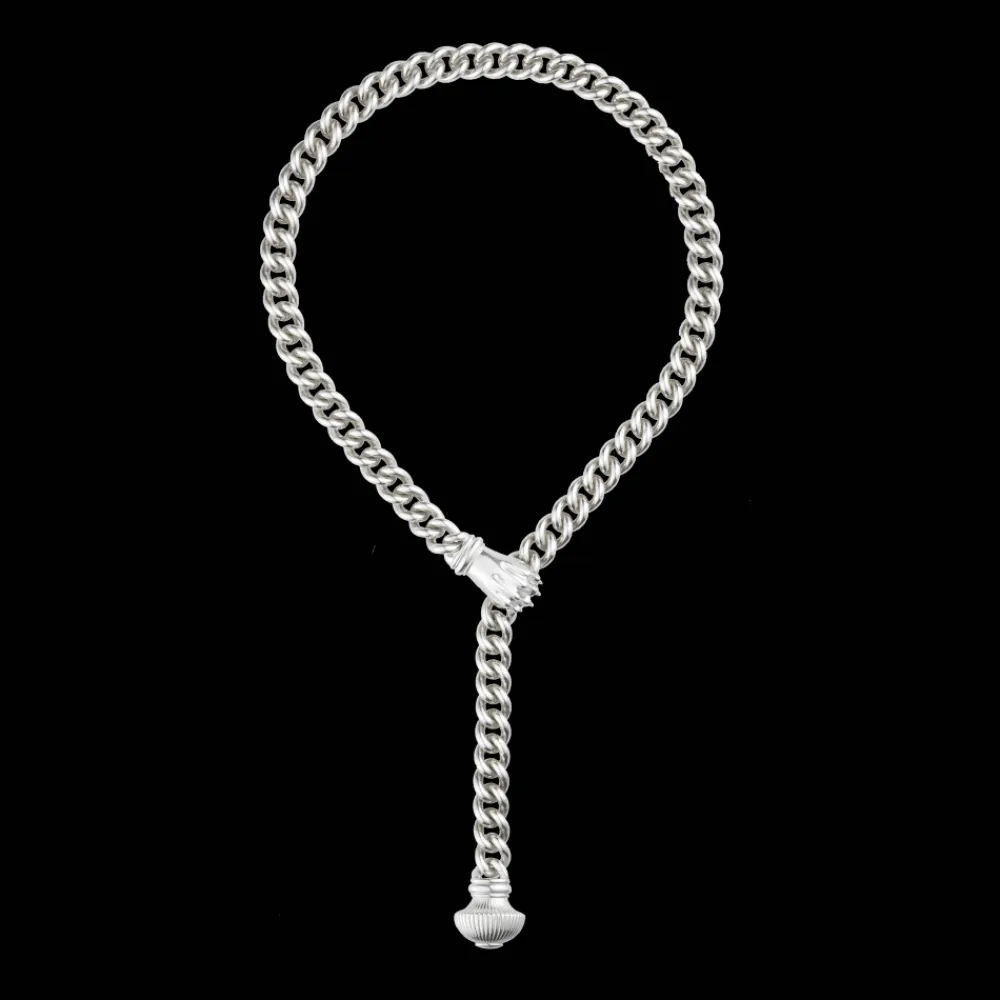 Christofle Sterling-Silver Necklace Rhodium-Plated