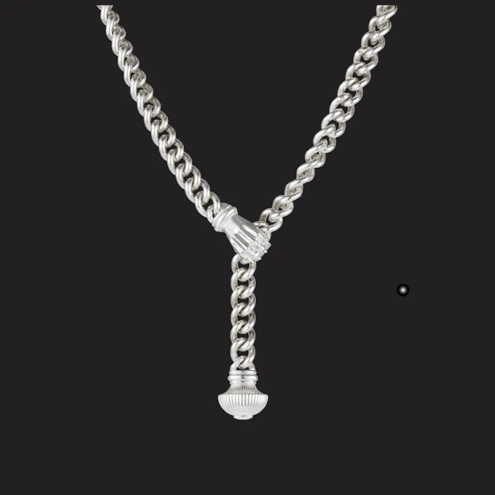 Christofle Sterling-Silver Necklace Rhodium-Plated