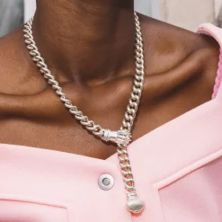 Christofle Sterling-Silver Necklace Rhodium-Plated