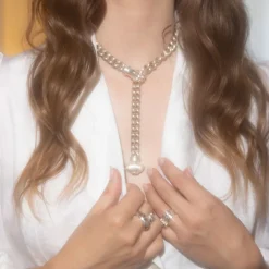 Christofle Sterling-Silver Necklace Rhodium-Plated