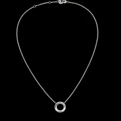 Christofle Sterling Silver Ring Necklace