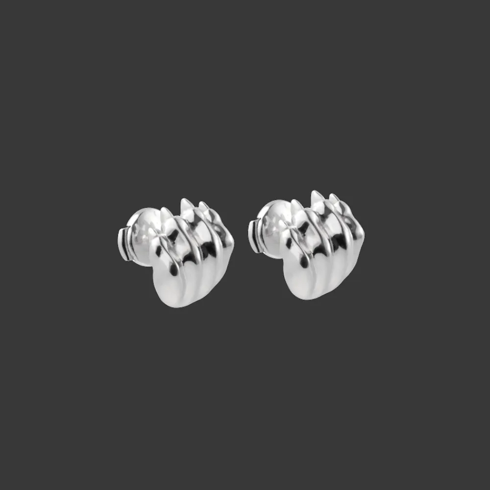 Christofle Sterling-Silver Stud Earrings Rhodium-Plated