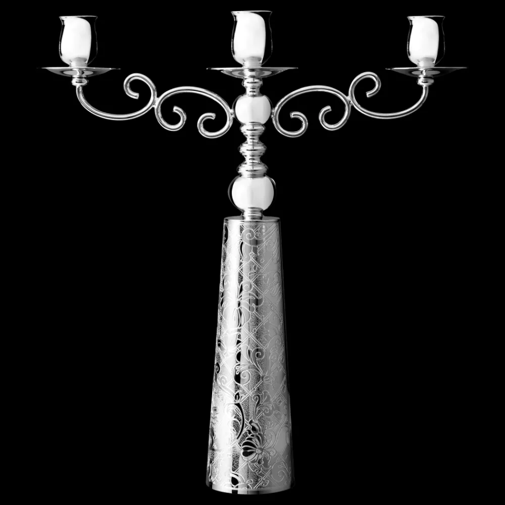 Christofle Three Candle Silver-Plated Candelabra
