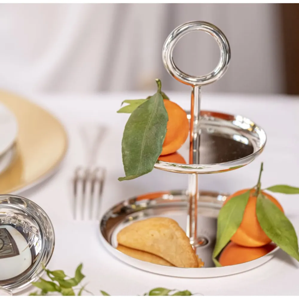 Christofle 2-Tier Silver-Plated Dessert Stand