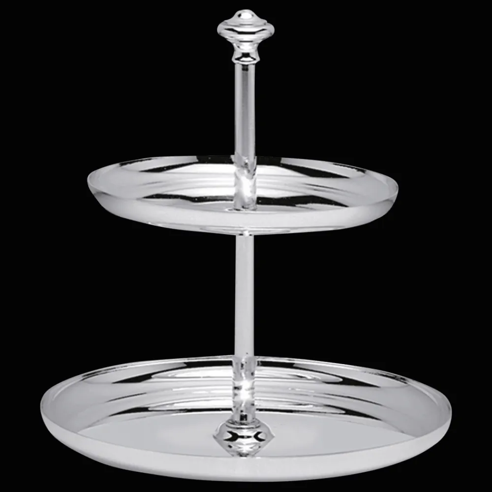 Christofle 2-Tier Silver-Plated Pastry Stand