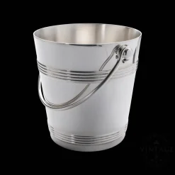 Christofle Vintage Silvered Biarritz Ice Bucket With Moving Handle