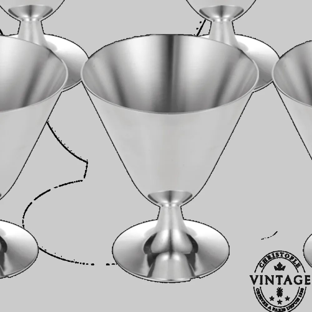 Christofle Vintage Silvered Cocktail Cups - Set of 8
