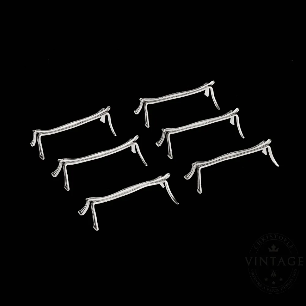 Christofle Vintage Silvered Knife Holders - Set of 6