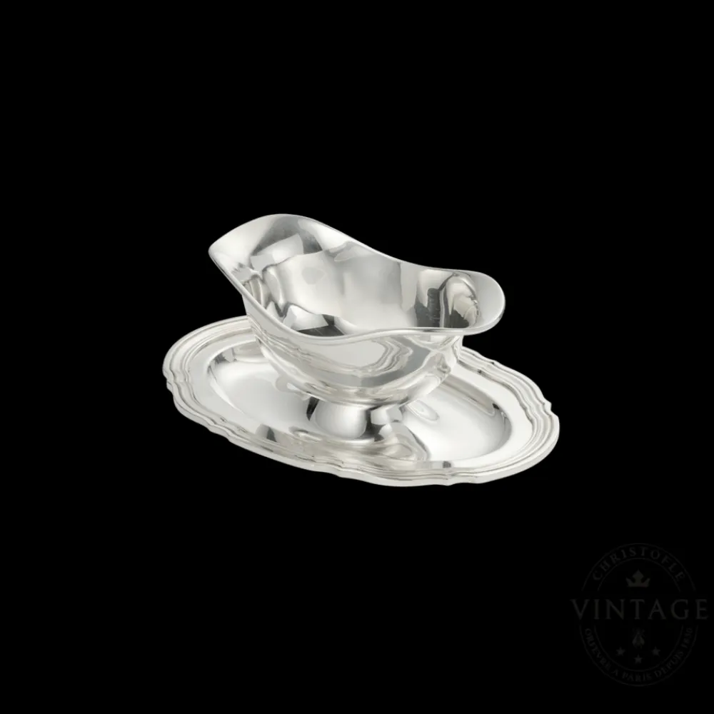 Christofle Vintage Silvered Oval Gravy Boat