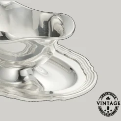 Christofle Vintage Silvered Oval Gravy Boat