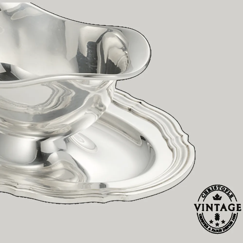 Christofle Vintage Silvered Oval Gravy Boat