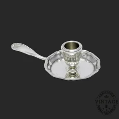 Christofle Vintage Silvered Room Candle Holder