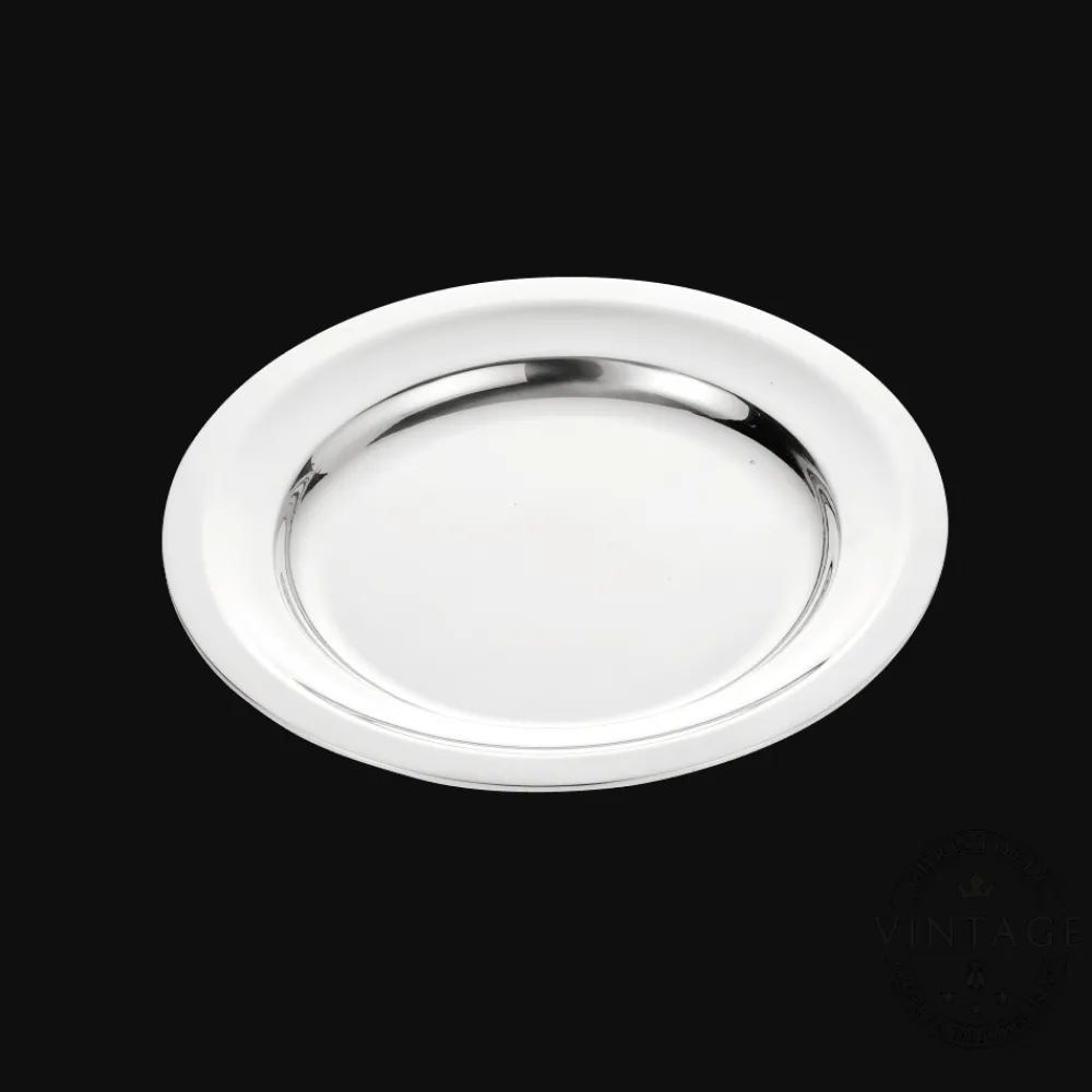 Christofle Vintage Silvered Round Plate - 11 in