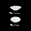 Christofle Vintage Silvered Set of 2 Saltbowls Simple and their Salt Spoon