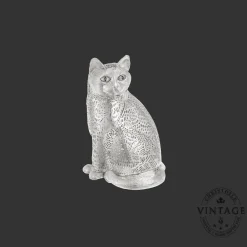 Christofle Vintage Silvered Sitting Cat