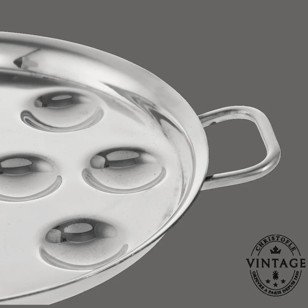 Christofle Vintage Silvered 12 Slot Escargot Dish