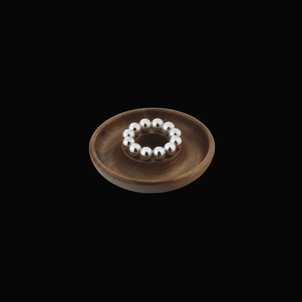 Christofle Walnut Silver-Plated Candle Holder