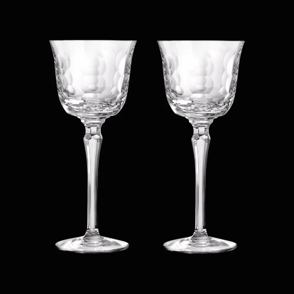 Christofle White Wine Crystal Glasses - Set of 2